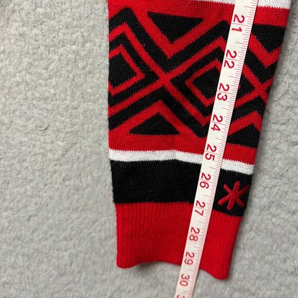 Chicago Blackhawks Ugly Christmas Sweater Red Black Size L Hockey Fans NHL - Picture 7 of 10